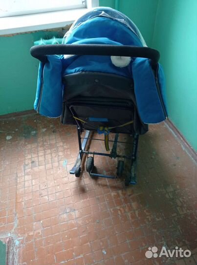 Детские санки коляска с колесами