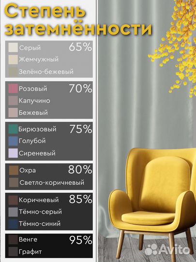 Плотные шторы серые