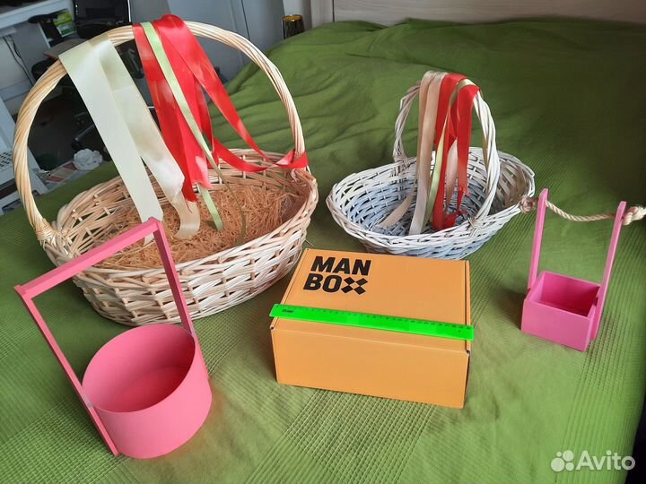 Корзина плетеная для подарков коробка