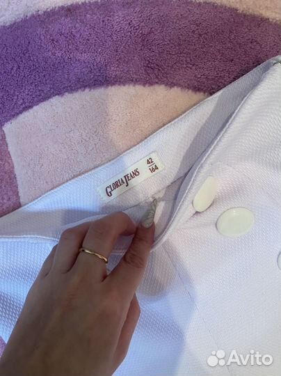 Шорты белые, джинсовые, голубые 42 44