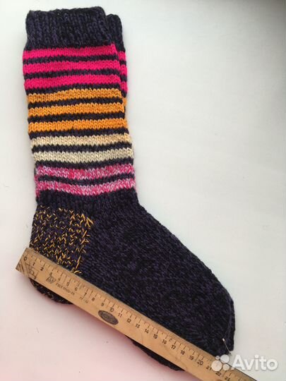 Носки (гольфы)ручная вязка, шерсть, (21 см)