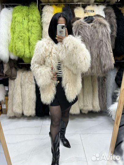 Шуба из ламы натуральная