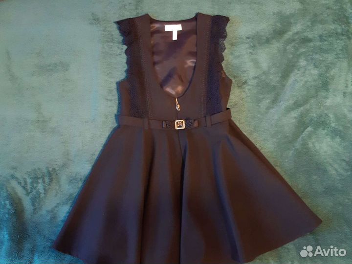 Школьный сарафан синий