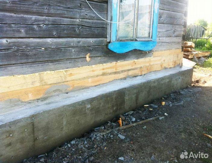 Подъем дома. Замена венцов. Фундаментные работы