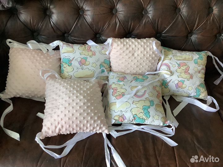 Подушки для детской кроватки 6 шт