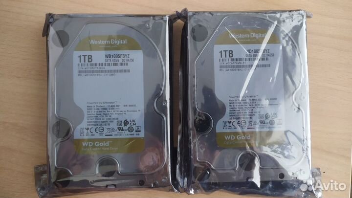 Жесткий диск 1 тб western digital gold новый