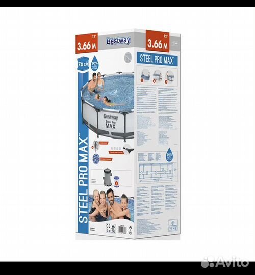 Каркасный бассейн Bestway, подогрев, фильтр, чехол