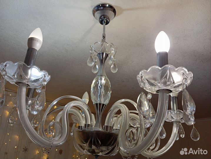 Люстра потолочная хрустальная