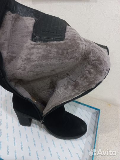 Зимние женские сапоги 38 натуральная замша