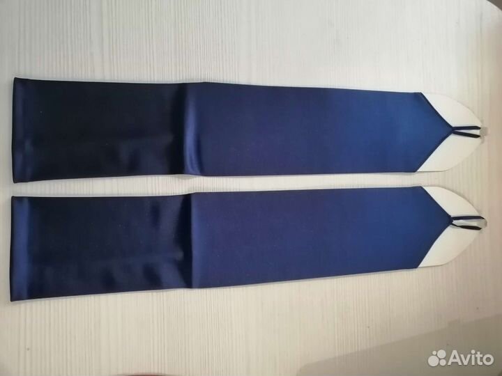 Перчатки длинные атласные