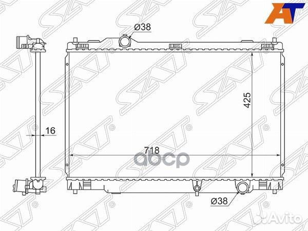 Радиатор Toyota Crown 03-08 TY0006-180 Sat