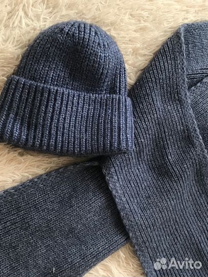 Шапка и шарф женские на флисе