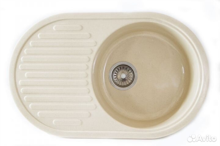 Каменная мойка овальная для кухни