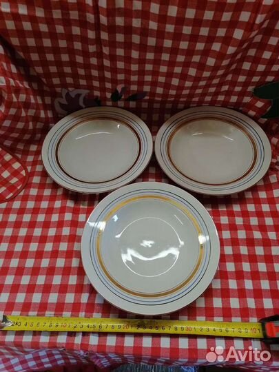 Тарелки 3шт. Коростень, фарфор, винтаж