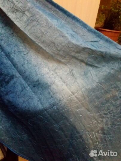 Голубой ламбрекен, отрез сатина