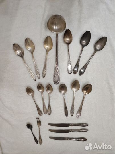 Мельхиоровые столовые приборы СССР