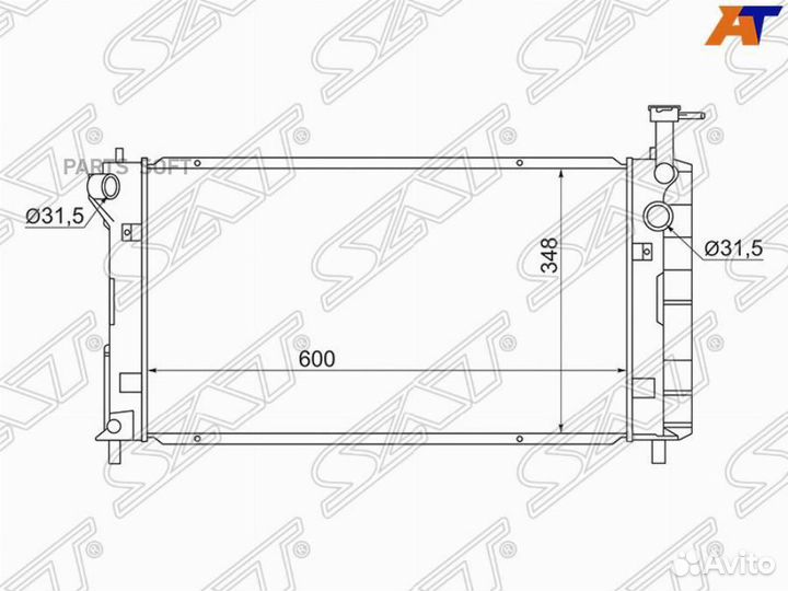 Радиатор охлаждения Тойота Приус 97-03