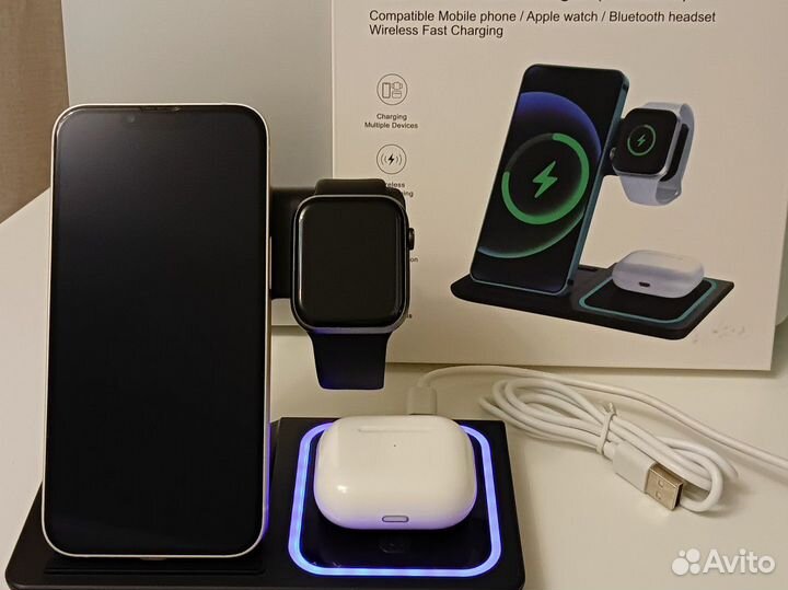 Беспроводное зарядное устройство 3 в 1