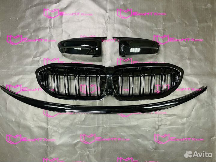 Накладки зеркал решетка радиатора спойлер BMW G20