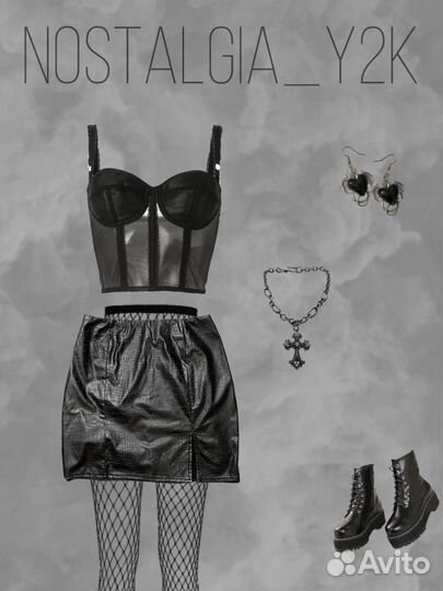 Юбка y2k готика