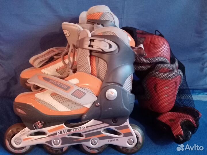 Роликовые раздвижные коньки от35 разм, до 38