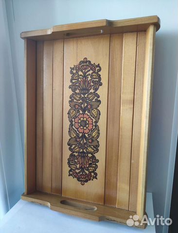 Поднос деревянный с ручками