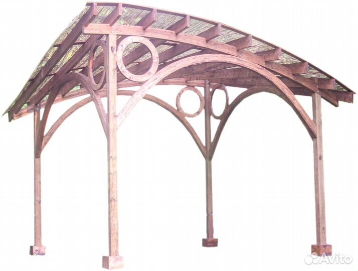 Навес брусовой