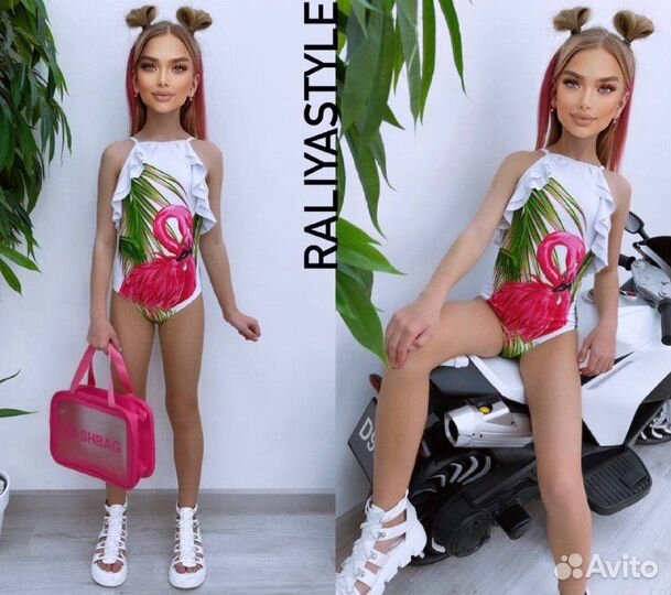 Купальник слитный для девочки от 5 до 12 лет