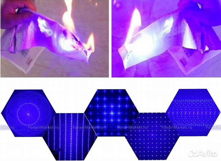 Синяя лазерная пушка 100000mW Меч Джедая 100W