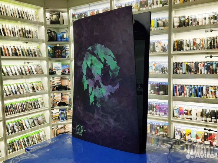 Сменные боковые панели корпус PS5 purple skull