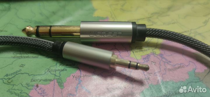 Кабель UGreen jack 6.3 mm - mini jack 3.5