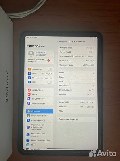 iPad mini 6 64gb