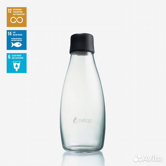 Бутылка для воды Retap 05 из закалённого стекла
