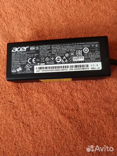 Блок питания acer 19v 2,37A