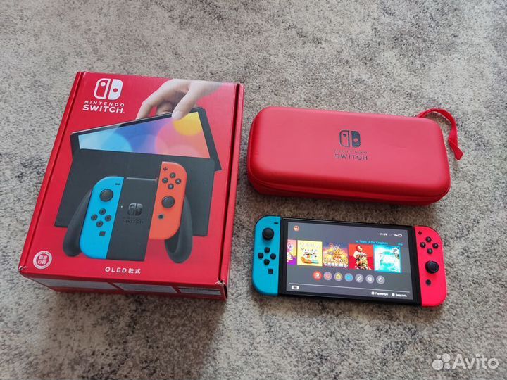 Прошитая Nintendo Switch Oled 128Gb+игры