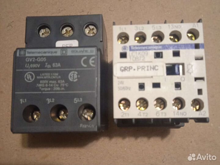 Контактор пускатель реле клемма Schneider Electr