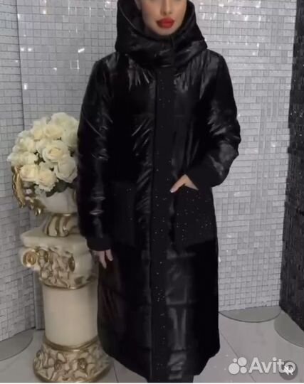 Куртка зимняя женская 42 44 размер черная новая