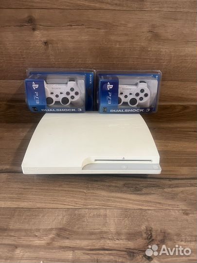 Sony playstation 3 slim+2геймпада и 34 игры
