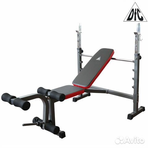 Скамья под штангу Силовая со стойками DFC D3701
