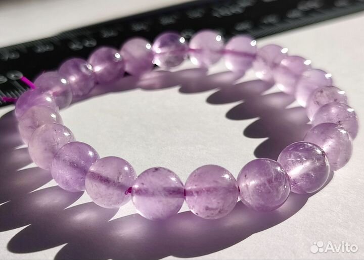Аметист браслет на резинке