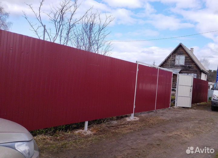 Бюджетный забор 25 м с воротами и калиткой