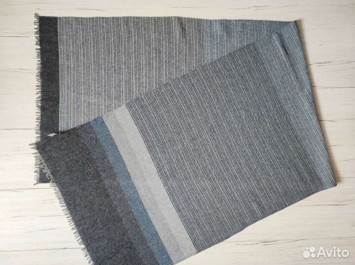 Шарф шерстяной Emidio Tucci Италия серый