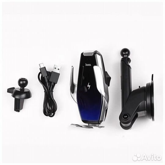 Держатель с беспроводной зарядкой Hoco S14