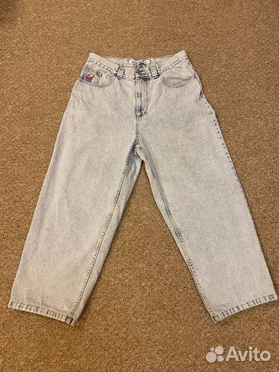 Джинсы широкие Polar big boy light blue