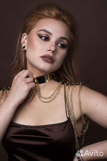 Украшение для фотосессии золотые эполеты с цепями