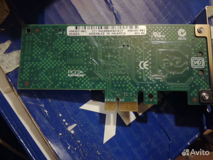 Гигабитная Сетевая карта pci-e, intel. 490367-0