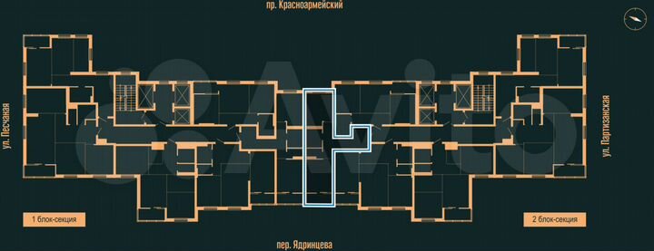 1-к. квартира, 45,9 м², 5/25 эт.