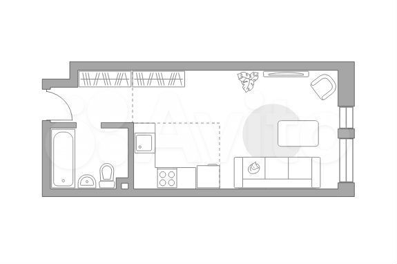 Квартира-студия, 25,8 м², 2/30 эт.