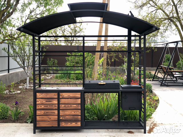 Мангал с крышей