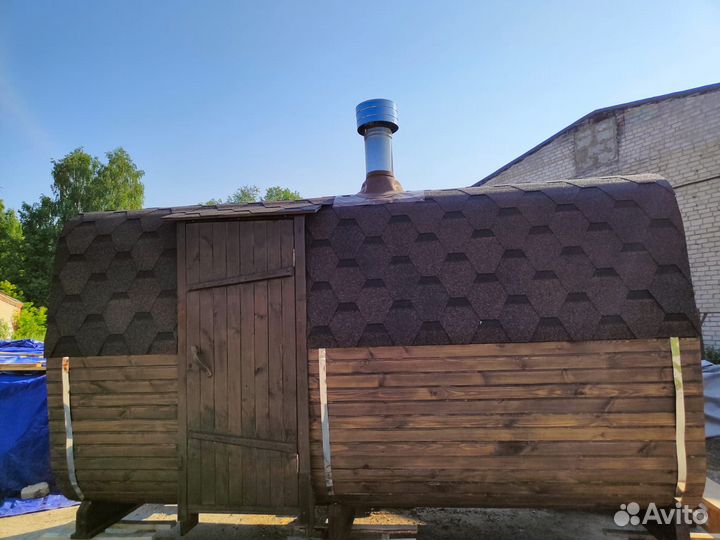 Баня бочка квадро
